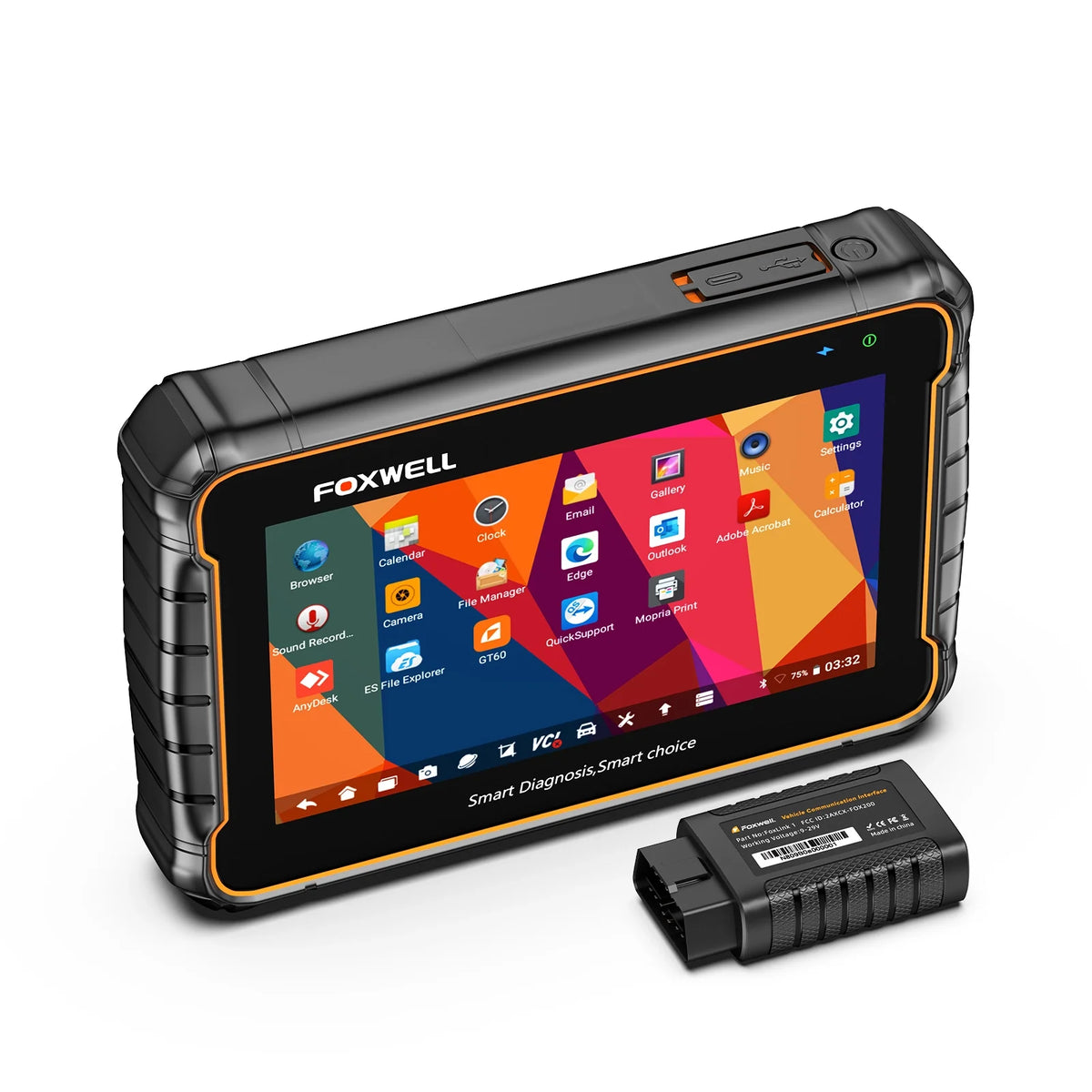 Foxwell GT60 Android Tablet Scanner OBD2 Table Diagnostic Tool with 20+ Special Functions Injector Coding